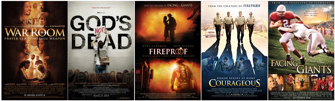 What Types of Low Budget Films Break Out Religious Films War Room God's Dead Fireproof Courageous Facing Giants