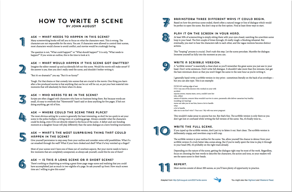 How-To-Write-A-Scene-Infographic PDF