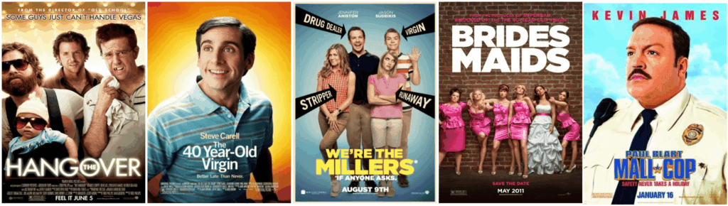Lowbrow comedies with broad appeal