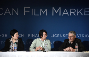 Gillian Zhao Fang, President, Warner Bros. China, Allen Tsang, Producer, Gold Valley Films, Jacques Stroweis, Visual Effects Supervisor
