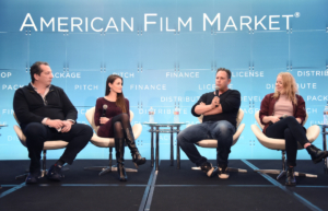 Patrick Ewald, CEO, Epic Pictures, Natalie Metzger, VP of Development & Production, Vanishing Angle, Adam Goldworm, Founder, Aperture Entertainment, Roxanne Benjamin, Producer, “V/H/S,” “Southbound,” “Body at Brighton Rock”